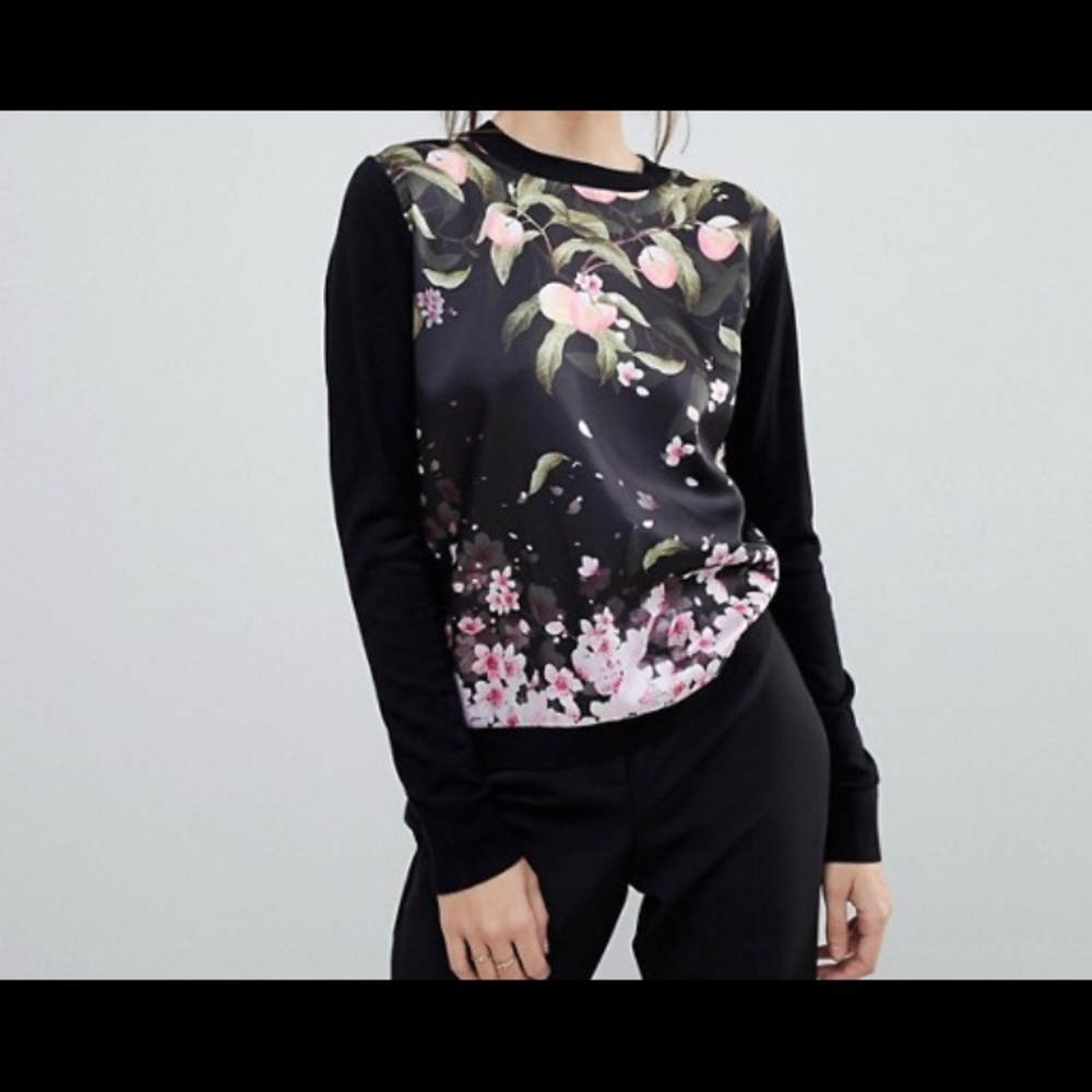 Ted Baker Anthya Woven Peach Sweater